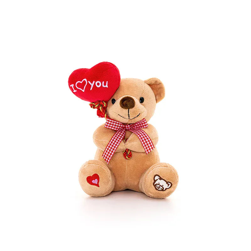 Teddybeer met Hartje 18 cm | Klein Liefdesbeertje De Knuffel Model 2
