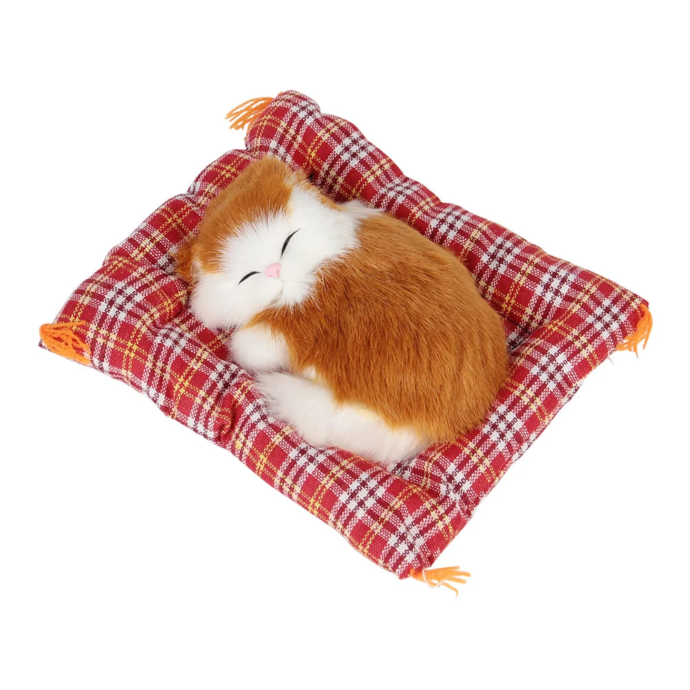 Slapend Kitten Knuffel | Realistisch Mini Katje in 4 Kleuren