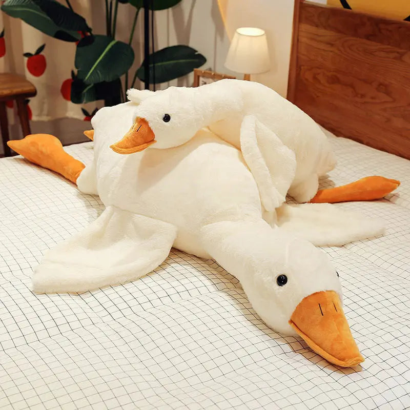 Grote Witte Gans Knuffel 50 of 190 cm