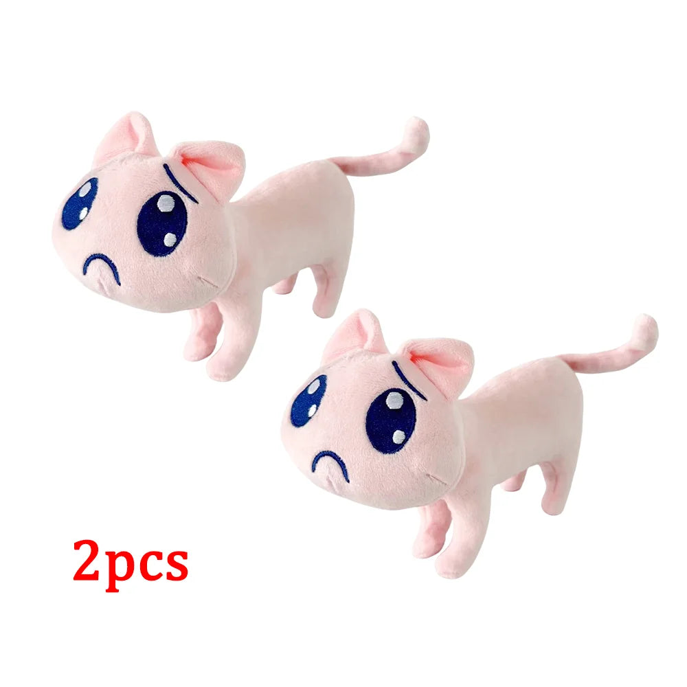 Verdrietige Kat Knuffel | Roze Kawaii Katje, per Stuk of Set