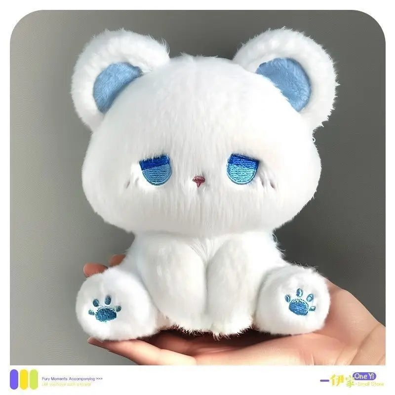 Zittend Katje Knuffel | Kawaii Poes met Gekleurde Ogen