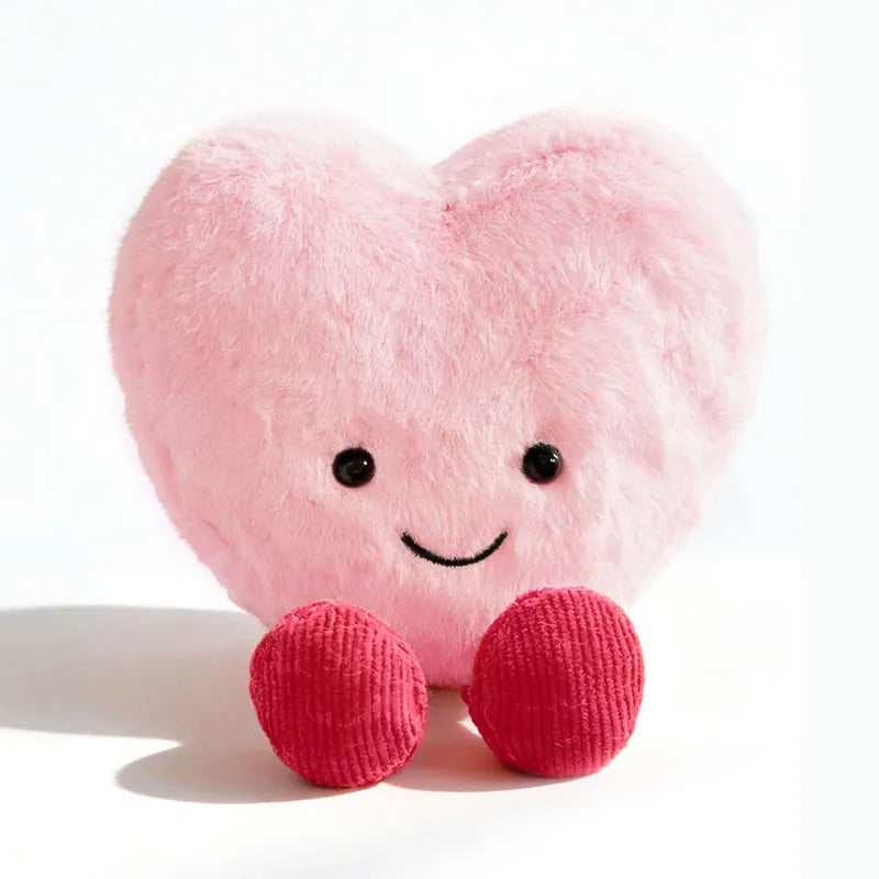 Hartje Knuffel 10 cm | Klein Liefdes Poppetje voor Valentijn De Knuffel Roze
