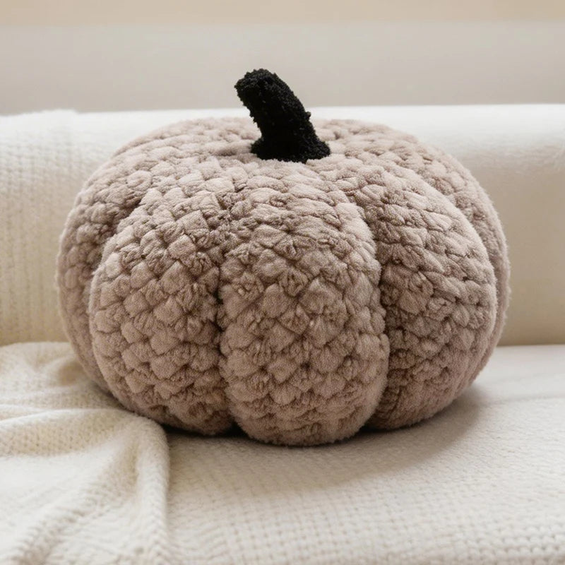 Pompoen Kussen 20 en 28 cm | Pluche Herfst Decoratie