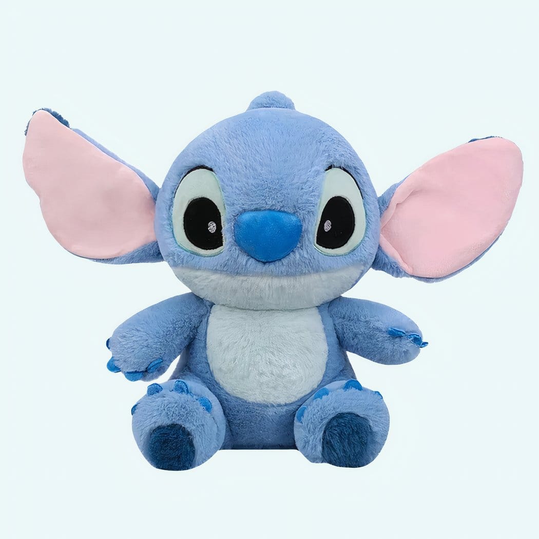 Blauwe Stitch Knuffel Ultra-Zacht Met Roze Oren De Knuffel