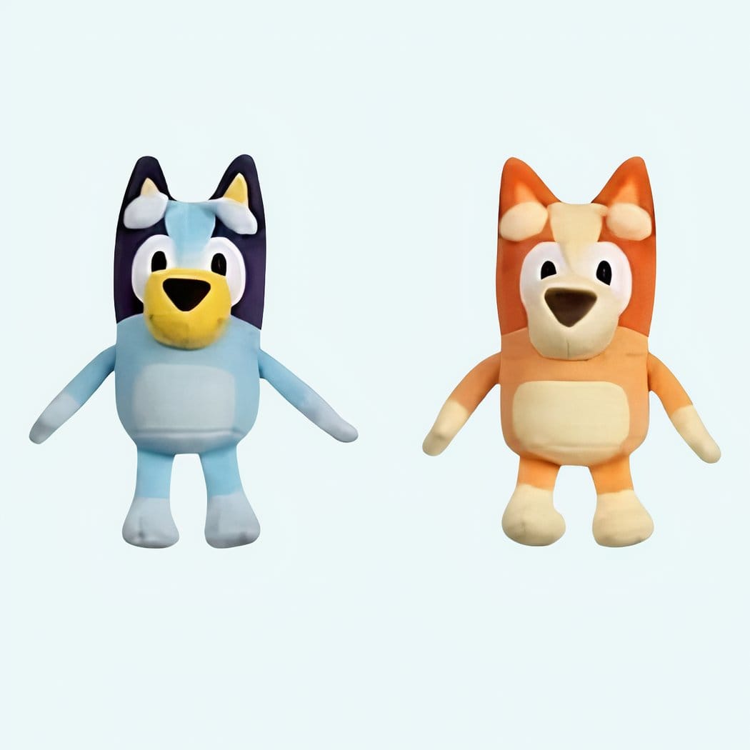Bluey en Bingo Knuffelset Blauwe Speelse Pluche Knuffels De Knuffel