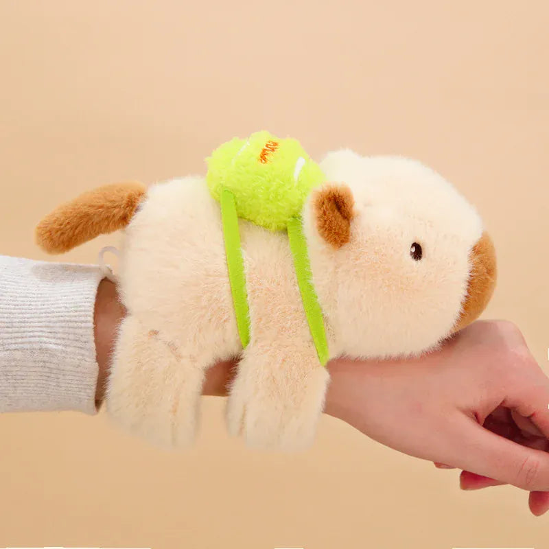 Capybara Knuffel Klaparmband 23 cm | Pluche Armband De Knuffel Model C