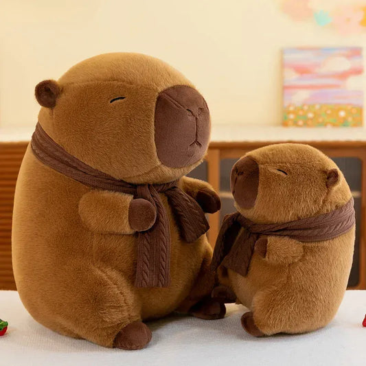 Capybara met Kogelvis Sjaal Knuffel 25 of 30 cm De Knuffel