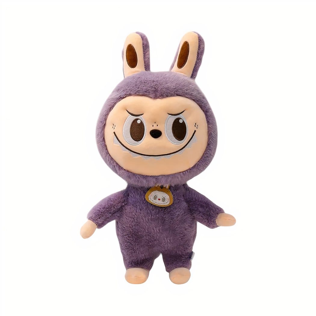 Dikke Labubu Knuffel Grote Pluche Met Speels Gezicht De Knuffel paars / 25cm