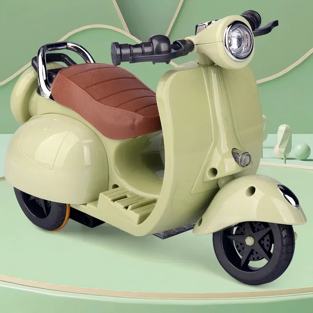 Elektrische Scooter Voor Labubu Knuffels Retro Uiterlijk De Knuffel groen