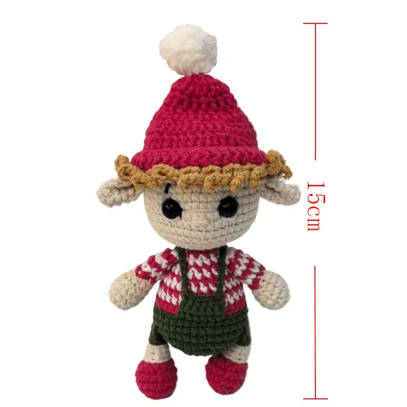 Gehaakte Kerst Knuffel | Sneeuwpop en Elfje, 5 Modellen De Knuffel Model 5