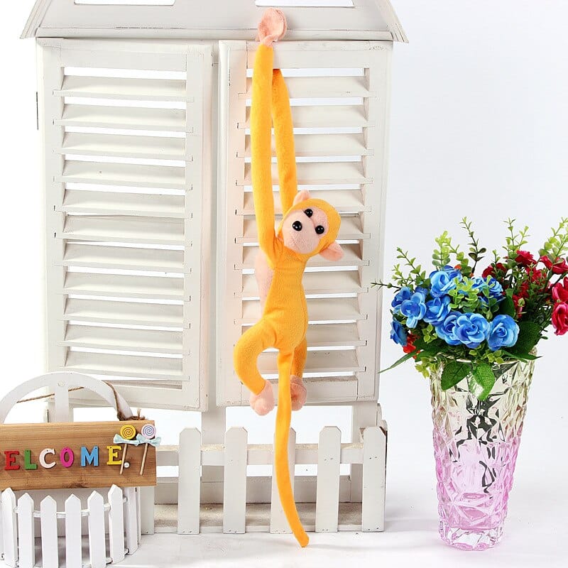 Gele Knuffel Aap Kawaii Met Lange Staart Zachte Speelknuffel De Knuffel