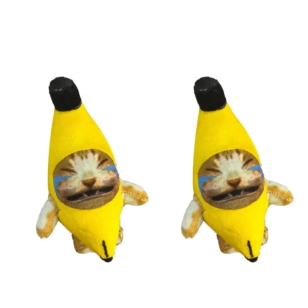 Huilende Banaan Kat Knuffel Sleutelhanger | Pluche met Geluid De Knuffel Model 4