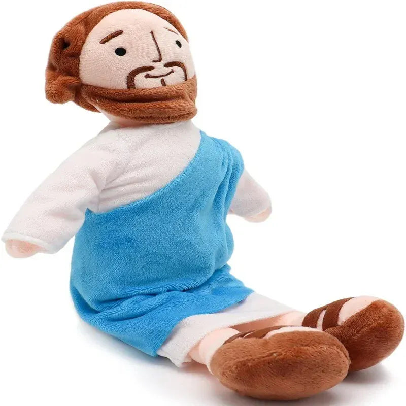 Jezus Knuffel | Zachte Pluche Pop Rood of Blauw De Knuffel