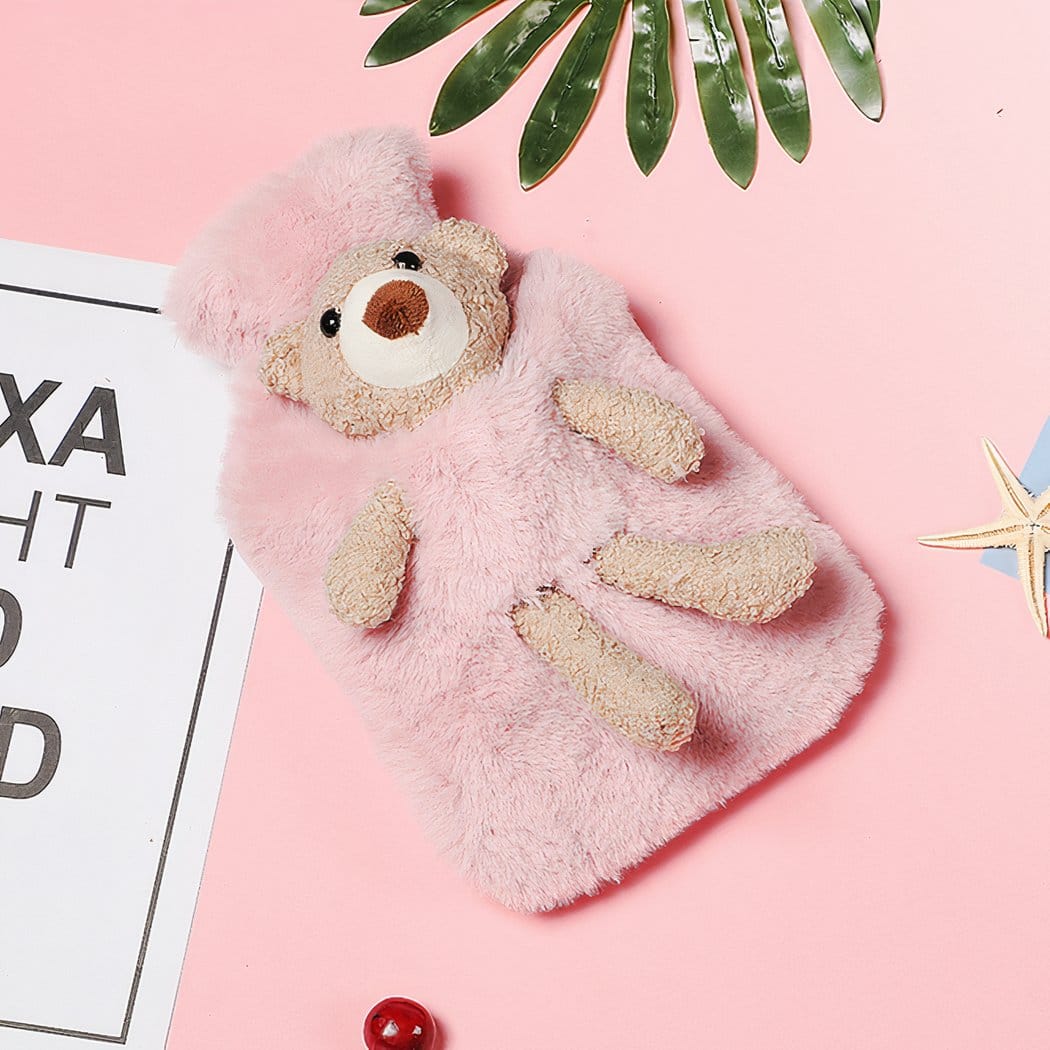 Knuffel Bouillote Beer Zachte Warmteknuffel Met Fluweelachtige Vacht De Knuffel 1000-ml / roze