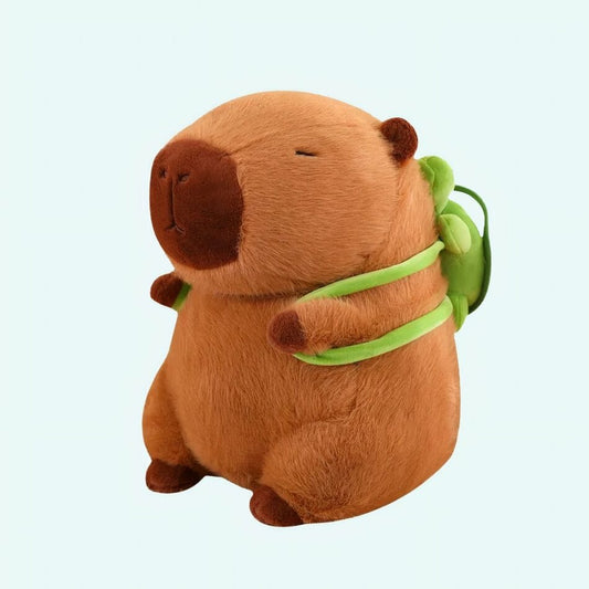 Knuffel Capibara Met Schildpad Rugzak Zacht En Avontuurlijk De Knuffel