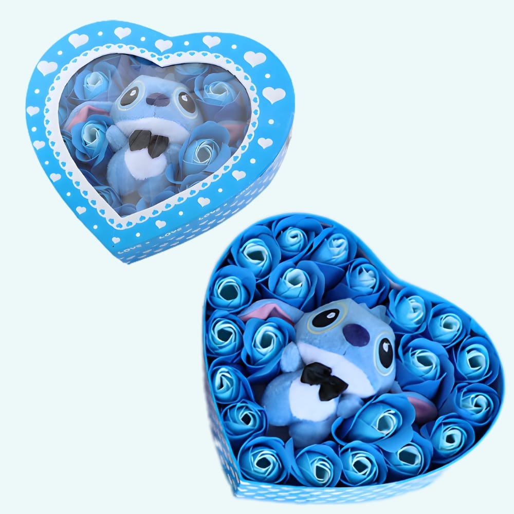 Knuffel Stitch Liefdesset met Ultra-zachte Knuffel en Cadeauverpakking De Knuffel