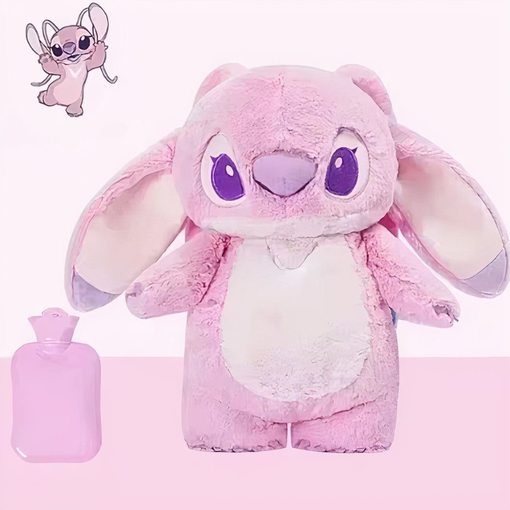 Knuffel Warmwaterkruik Superzacht Stitch of Angel Disney Magie De Knuffel roze