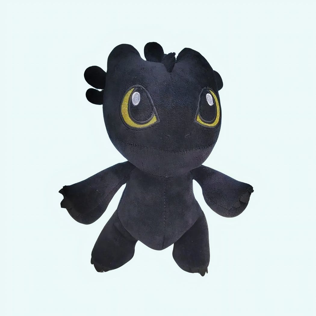 Knuffeldraak Zwart of Wit Zachte Pluche Draakknuffel voor Kinderen De Knuffel zwart
