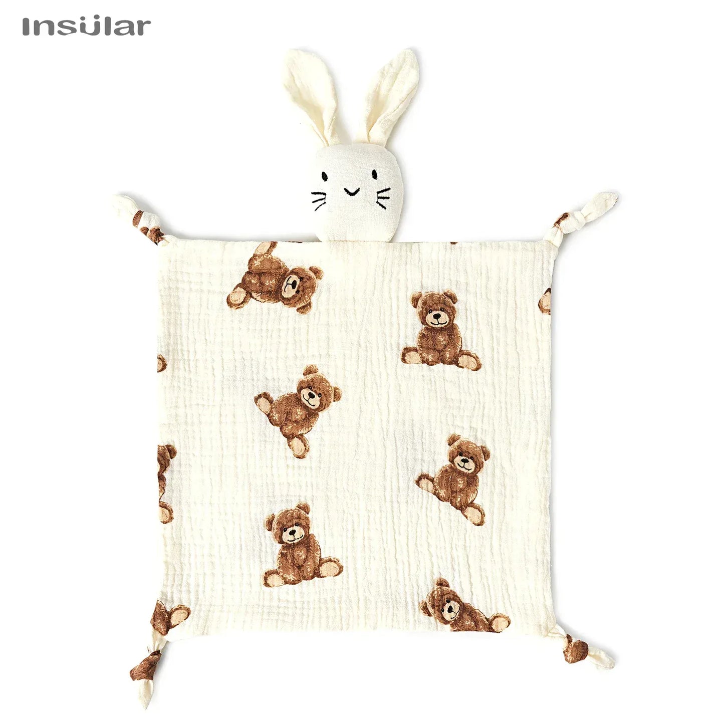 Muslin Baby Doek en Slabbetje Zacht De Knuffel Little Bear / One size fits all