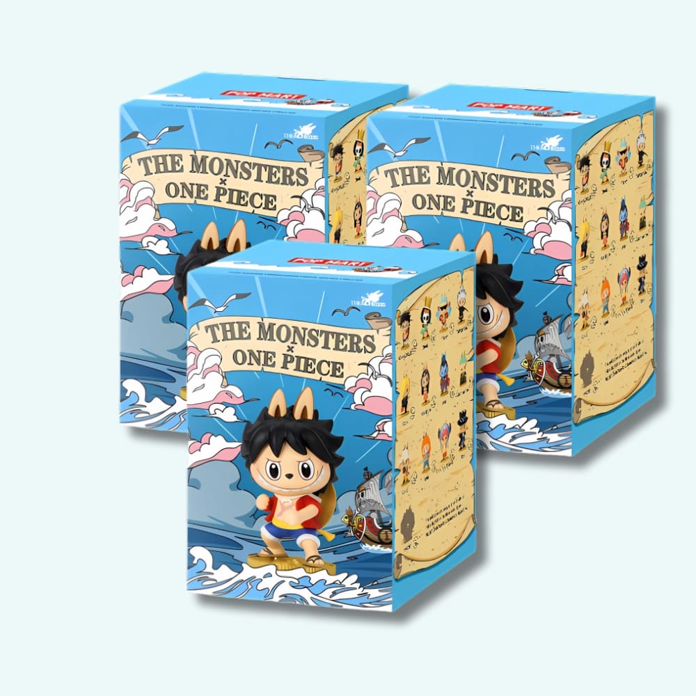Mystery Box Style Labubu One Piece The Monsters De Knuffel set-van-3