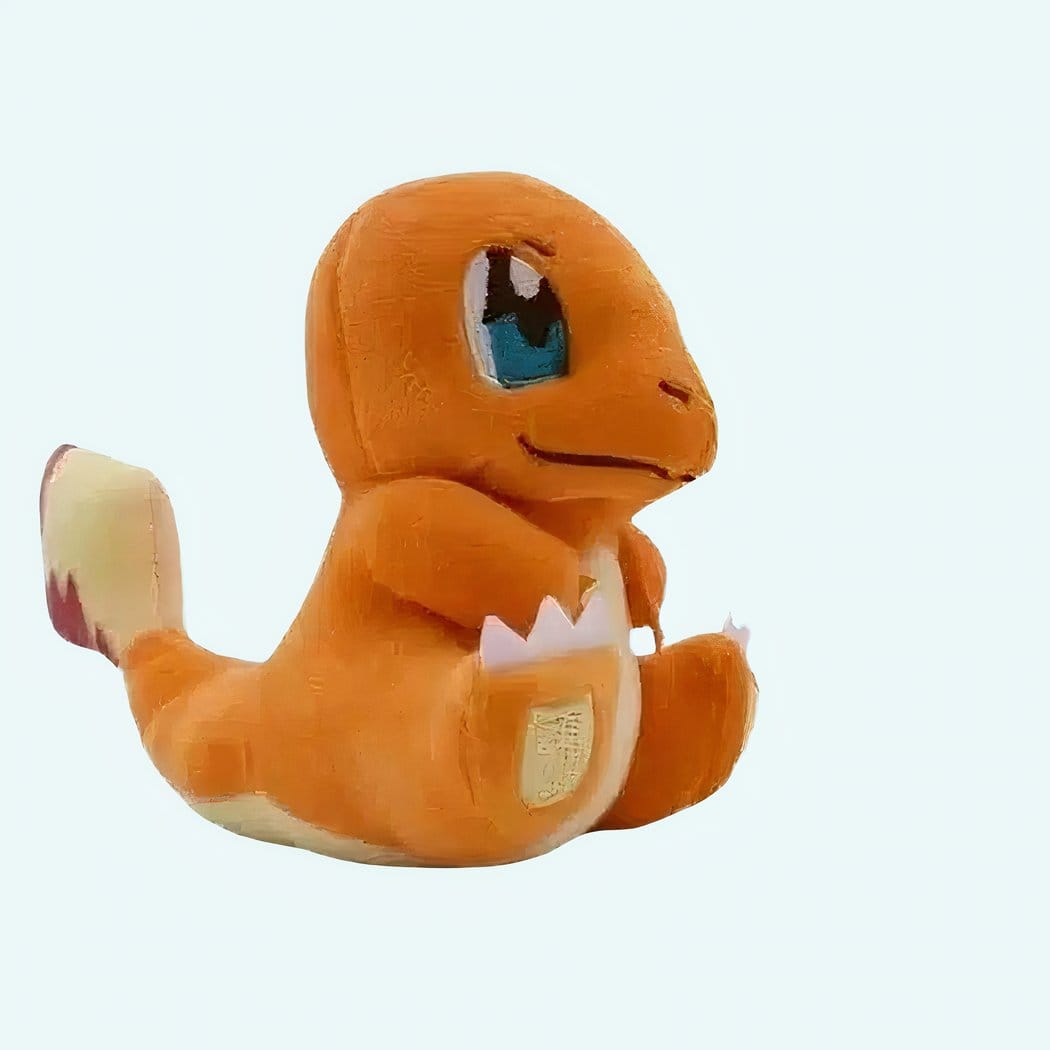 Oranje Salamèche Pokémon Knuffel Zittend met Blauwe Ogen De Knuffel
