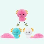 Roze Axolotl Knuffel Sensorische Drie In Een Ontspanningsknuffel De Knuffel