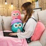 Roze Uil Knuffel Superschattig met Grote Ogen De Knuffel