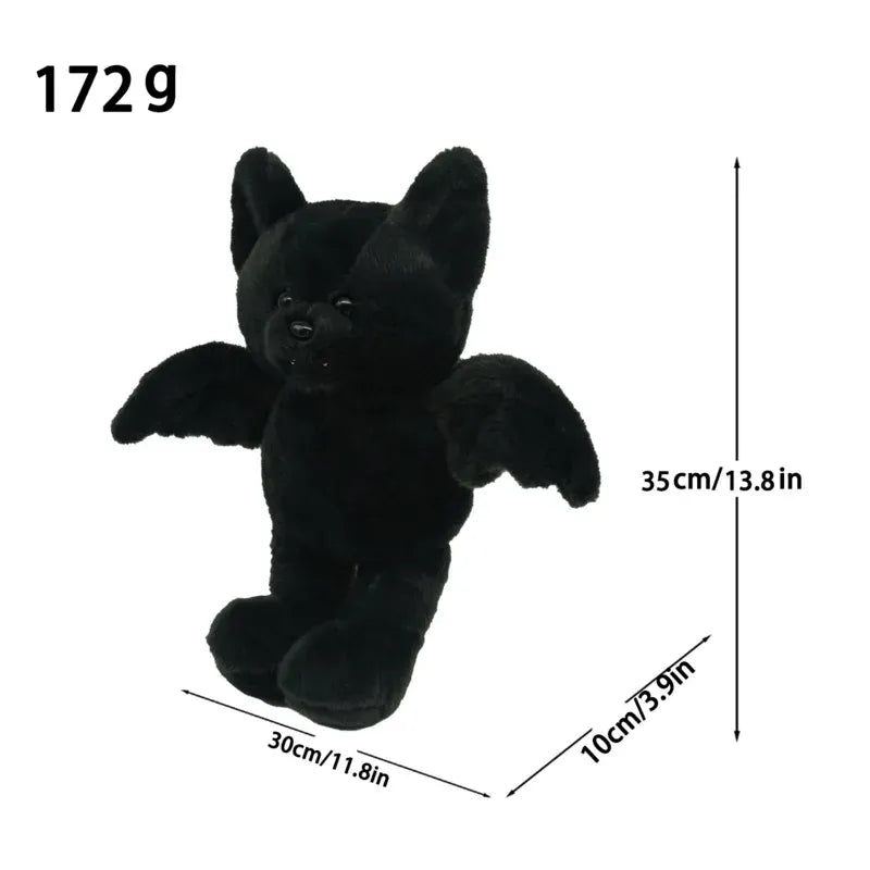 Vleermuis Knuffel Zwart | Halloween Vleermuis in 4 Modellen De Knuffel Model C