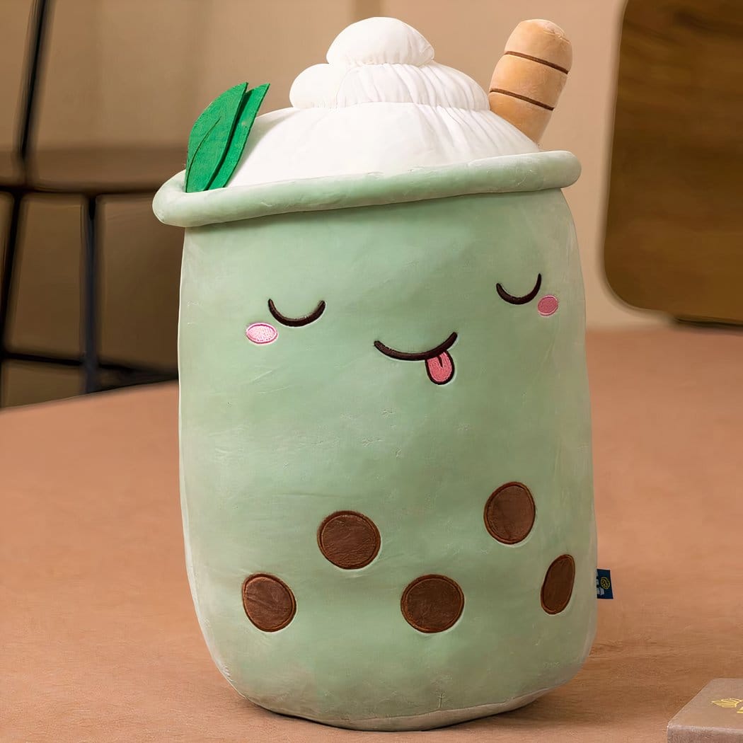 Zachte Bubble Tea Knuffel In Kussenvorm Speels En Comfortabel De Knuffel 22-24cm / groen