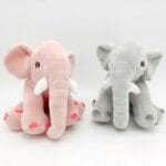 Zachte Grijze Knuffel Olifant Met Liefdevol Karakter De Knuffel