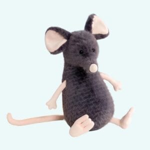 Zachte Grijze Muis Knuffel Met Lange Staart Voor Kinderen De Knuffel