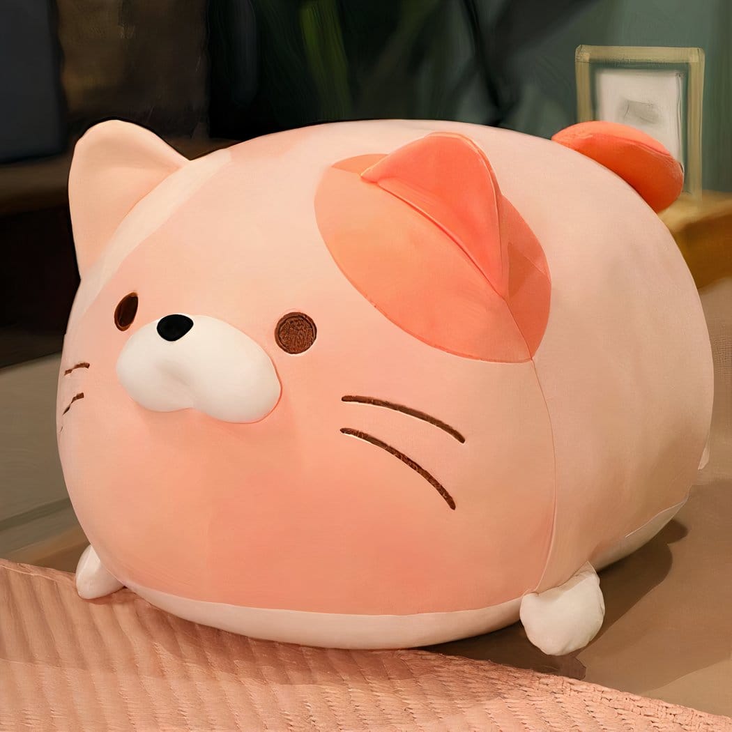 Zachte Katten Knuffel Slaapkussen Van Katoen De Knuffel roze / 50cm