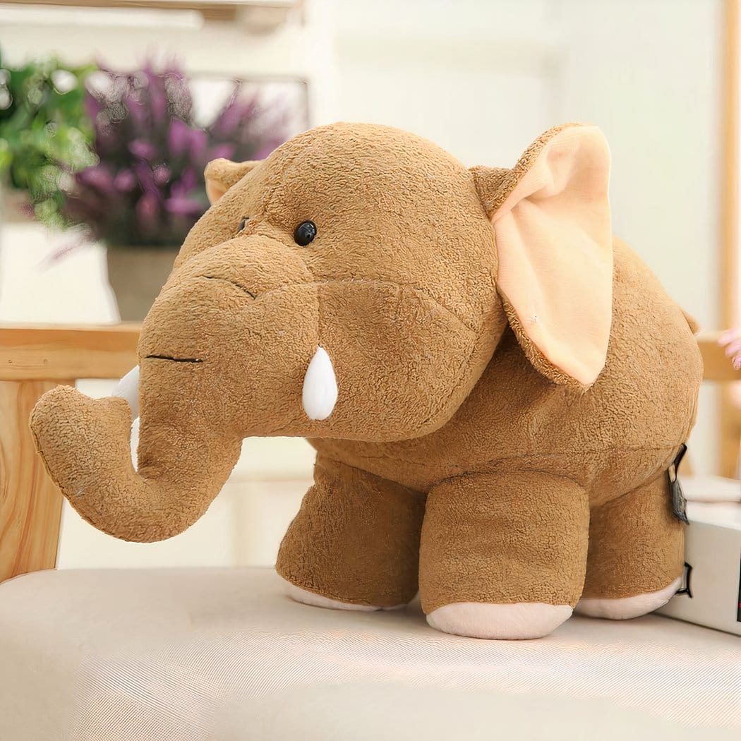 Zachte Pluche Olifant Knuffel Met Grote Oren Voor Kinderen De Knuffel bruin / 18cm