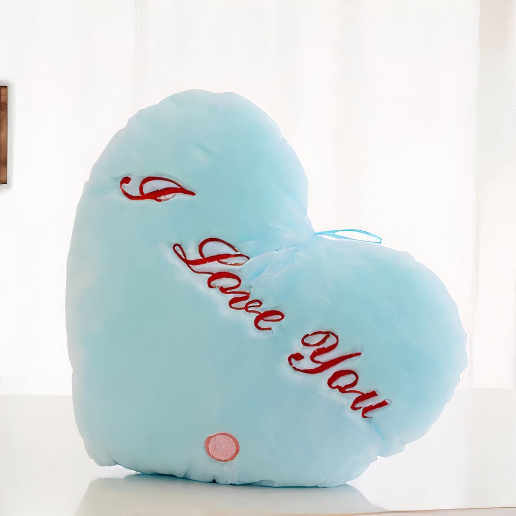 36 cm Lichtgevend Knuffelkussen met LED-Licht, Milieuvriendelijk De Knuffel blauw