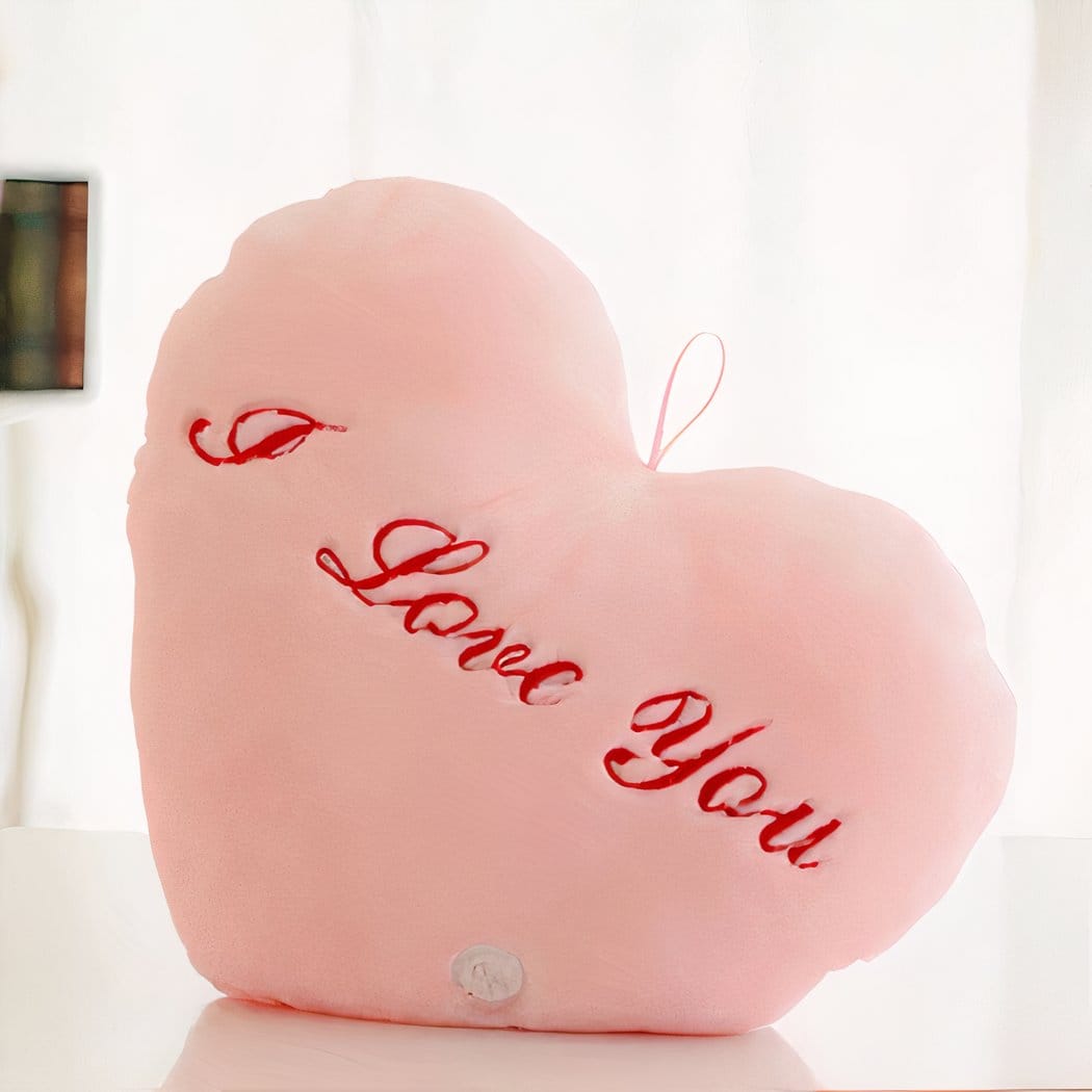 36 cm Lichtgevend Knuffelkussen met LED-Licht, Milieuvriendelijk De Knuffel roze