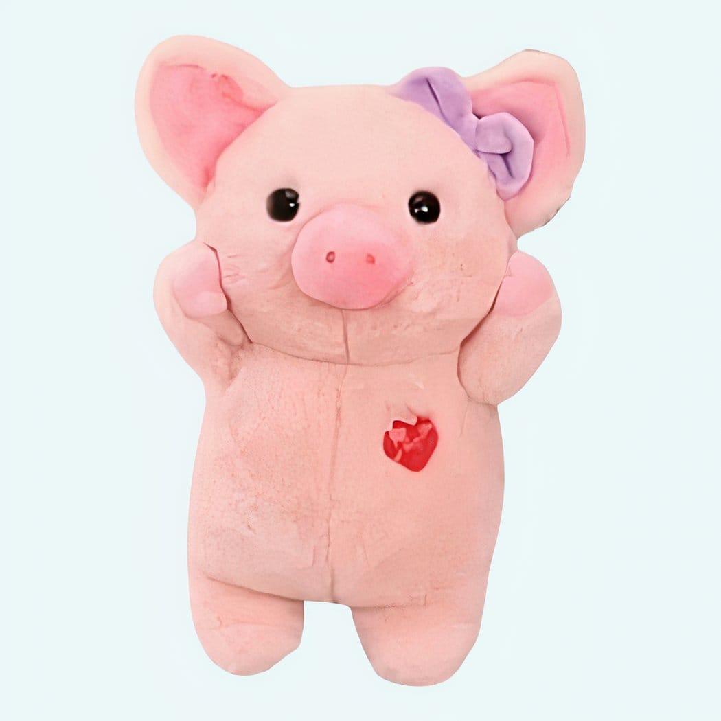 80 cm Zachte Knuffelvarken Met Paarse Strik voor Kinderen De Knuffel 30cm
