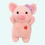 80 cm Zachte Knuffelvarken Met Paarse Strik voor Kinderen De Knuffel