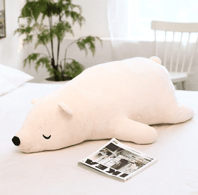 90 Cm Witte Knuffel Beer Slapend Zachte Slaapknuffel De Knuffel