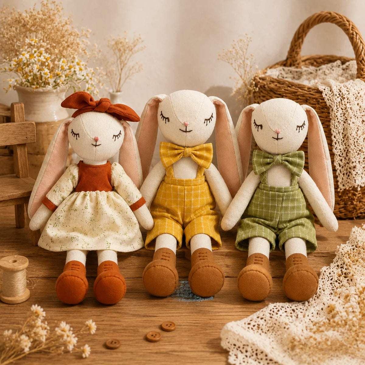 Konijn Knuffel Familie Set