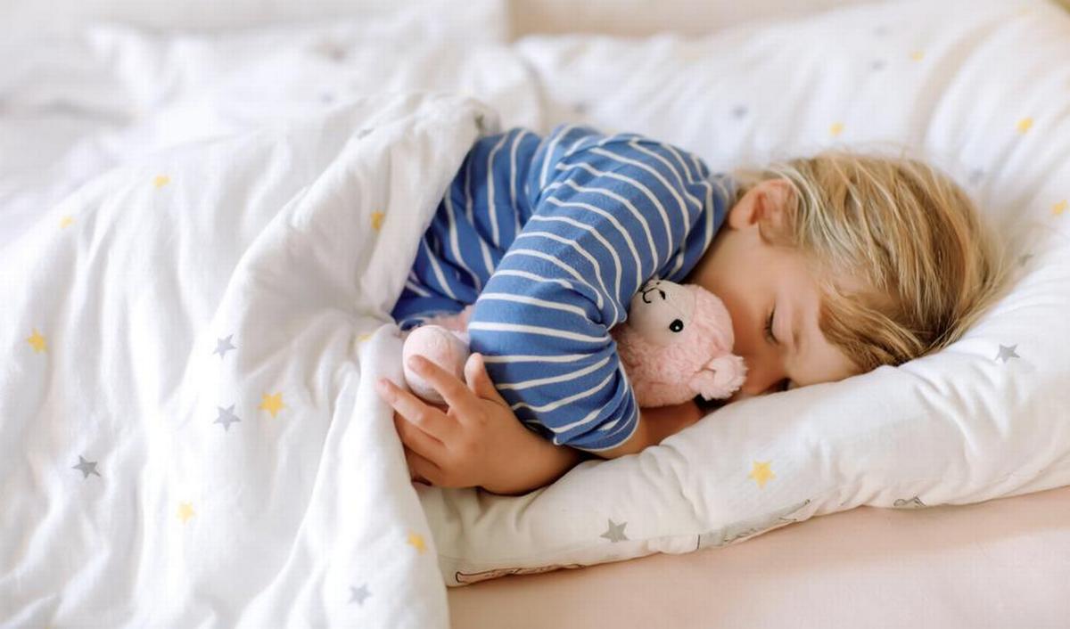 Kind slaapt met zachte knuffel — De Knuffel