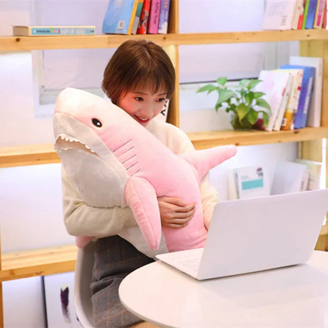 Grote Haai Knuffel 45 tot 140 cm | Roze, Grijs of Blauw