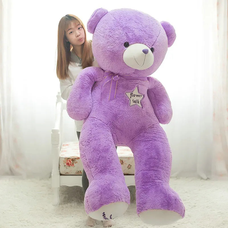 Paarse Teddybeer 35 tot 120 cm