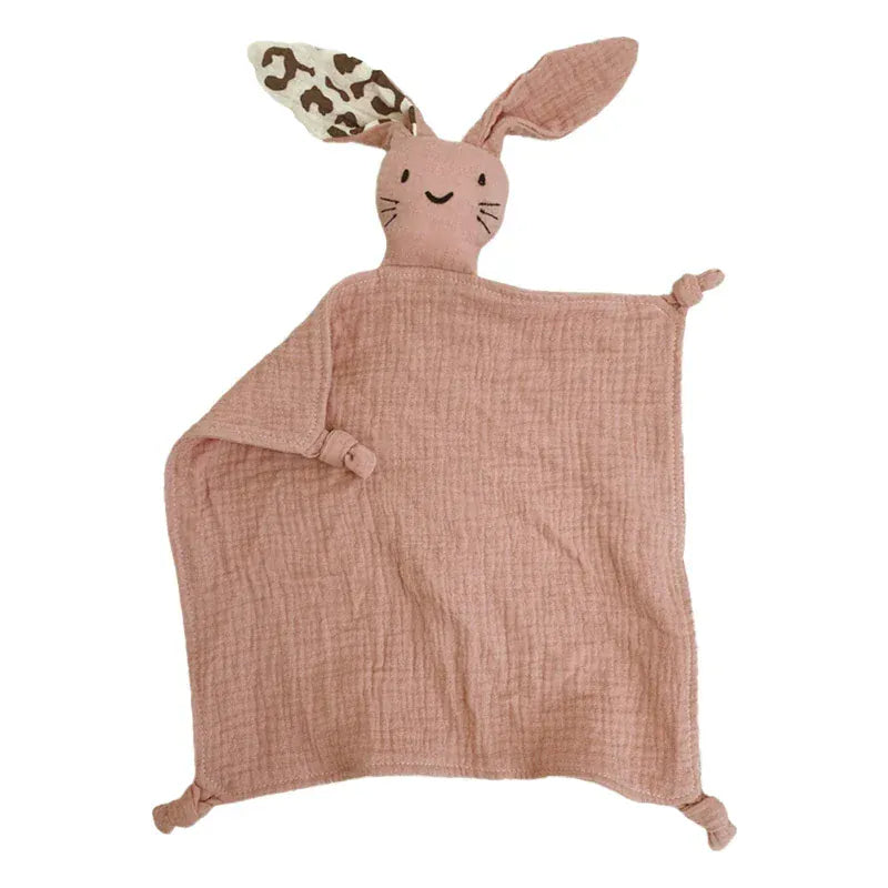 Katoenen Slabbet met Knuffelkonijn De Knuffel rabbit A1-30x30cm