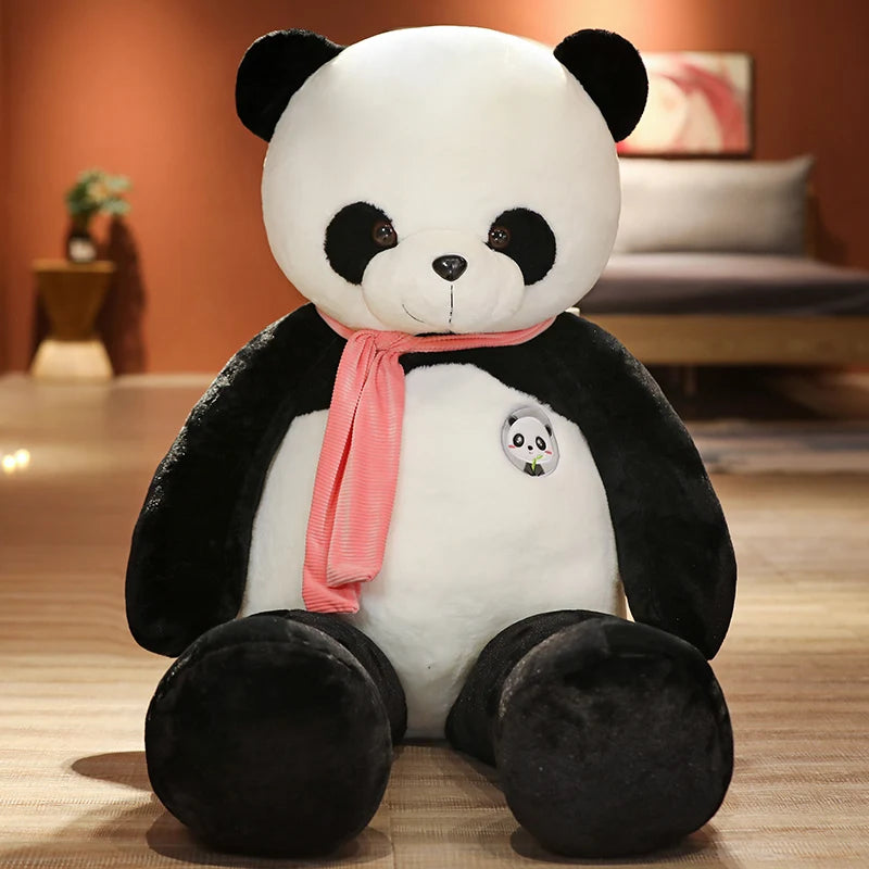 Grote Panda Knuffel 80 of 100 cm | Met Sjaal