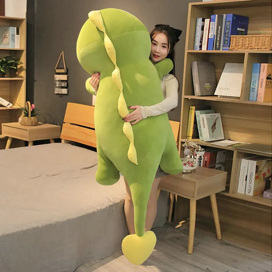 XXL Lange Dino Knuffel 80 tot 140 cm