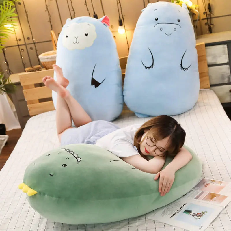 Kawaii Dino Knuffelkussen 50 en 70 cm