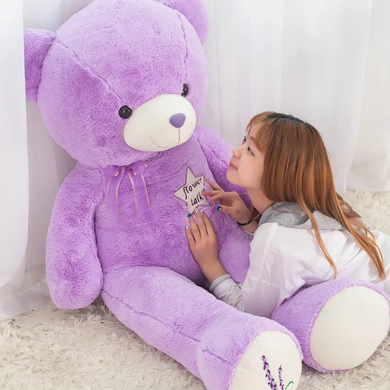 Paarse Teddybeer 35 tot 120 cm