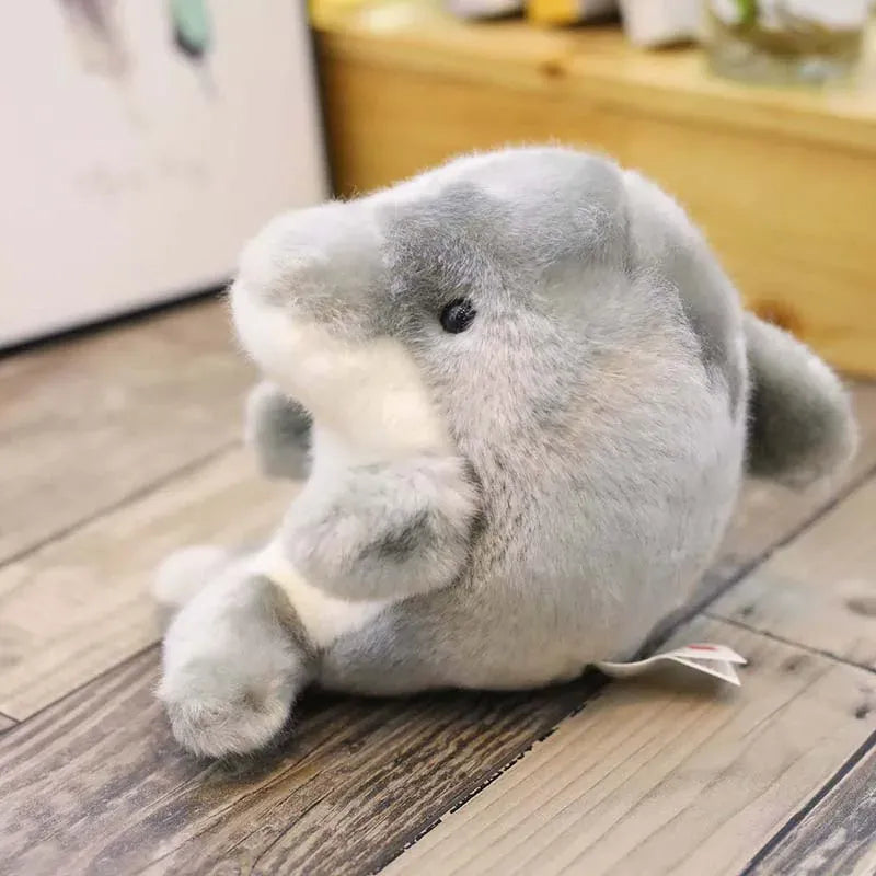 Rond Diertje Knuffel 18 of 24 cm | Hamster, Panda, Pinguin en Meer De Knuffel Dolfijn / 18 cm