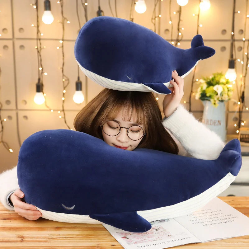 Blauwe Walvis Knuffel 25, 45 en 65 cm