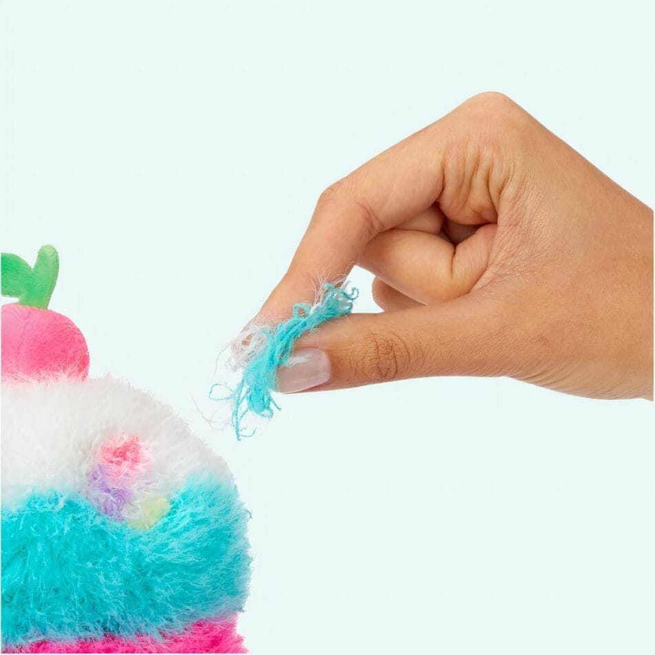 Knuffel Fluffie Stuffiez IJscone Roze en Blauw Zachte Pluche De Knuffel